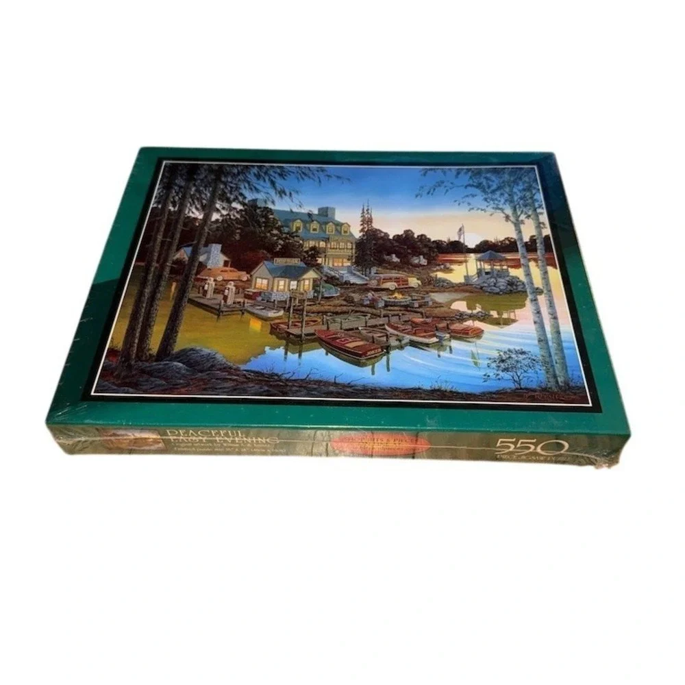 MasterPieces Peaceful Easy Evening‎ 550-Piece Jigsaw Puzzle Lakeside NIB